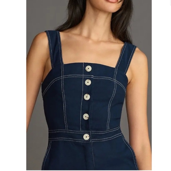Maeve by Anthropologie The Portside Button-Front Romper size 2 - Picture 3 of 7